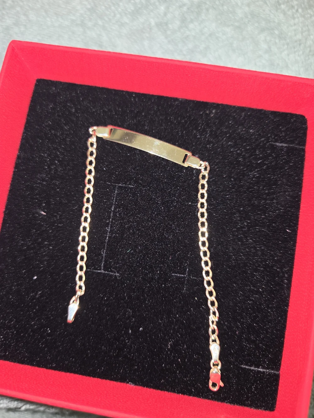 10k Yellow Gold Baby ID Bracelet - New with Gift Box - 6 Inches